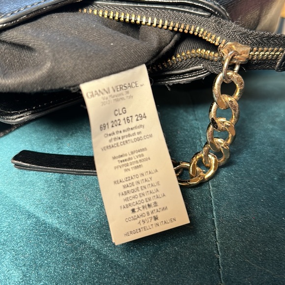 Black Leather Versace Collection Handbag - Picture 6 of 6